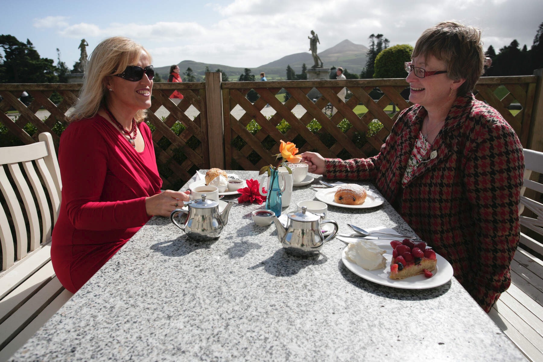 Diners at the Avoca Terrace Cafe Powerscourt House and Gardens Co Wicklowwebsize2500x1200px